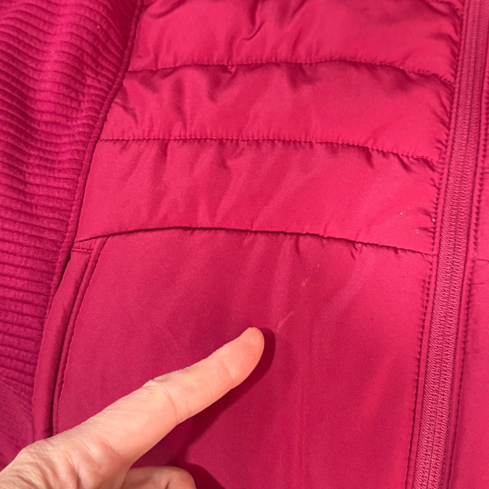Tek Gear 2X Hybrid Puffer Jacket Quilted Fleece Lined Hood Active Mixed Media - Picture 6 of 8
